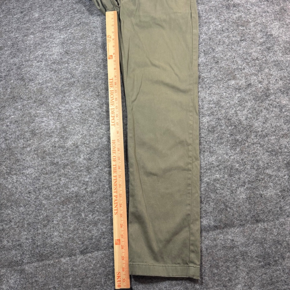 Outerknown SEA Legs Pants Mens 34 Olive Green Organic Cotton Slim Fit Chino - Picture 7 of 8